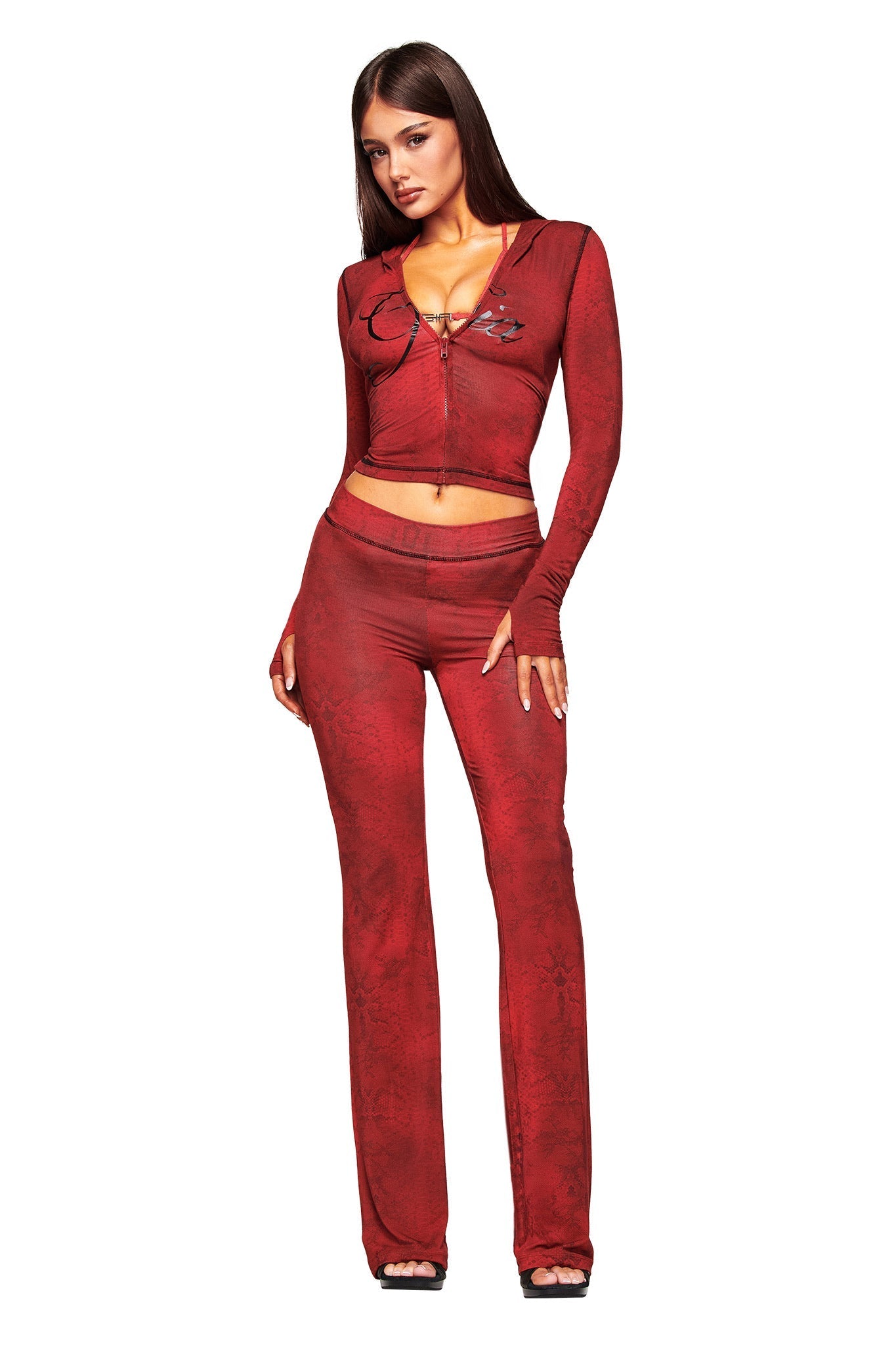 BLARE TRACKPANT - RED SERPENTINE