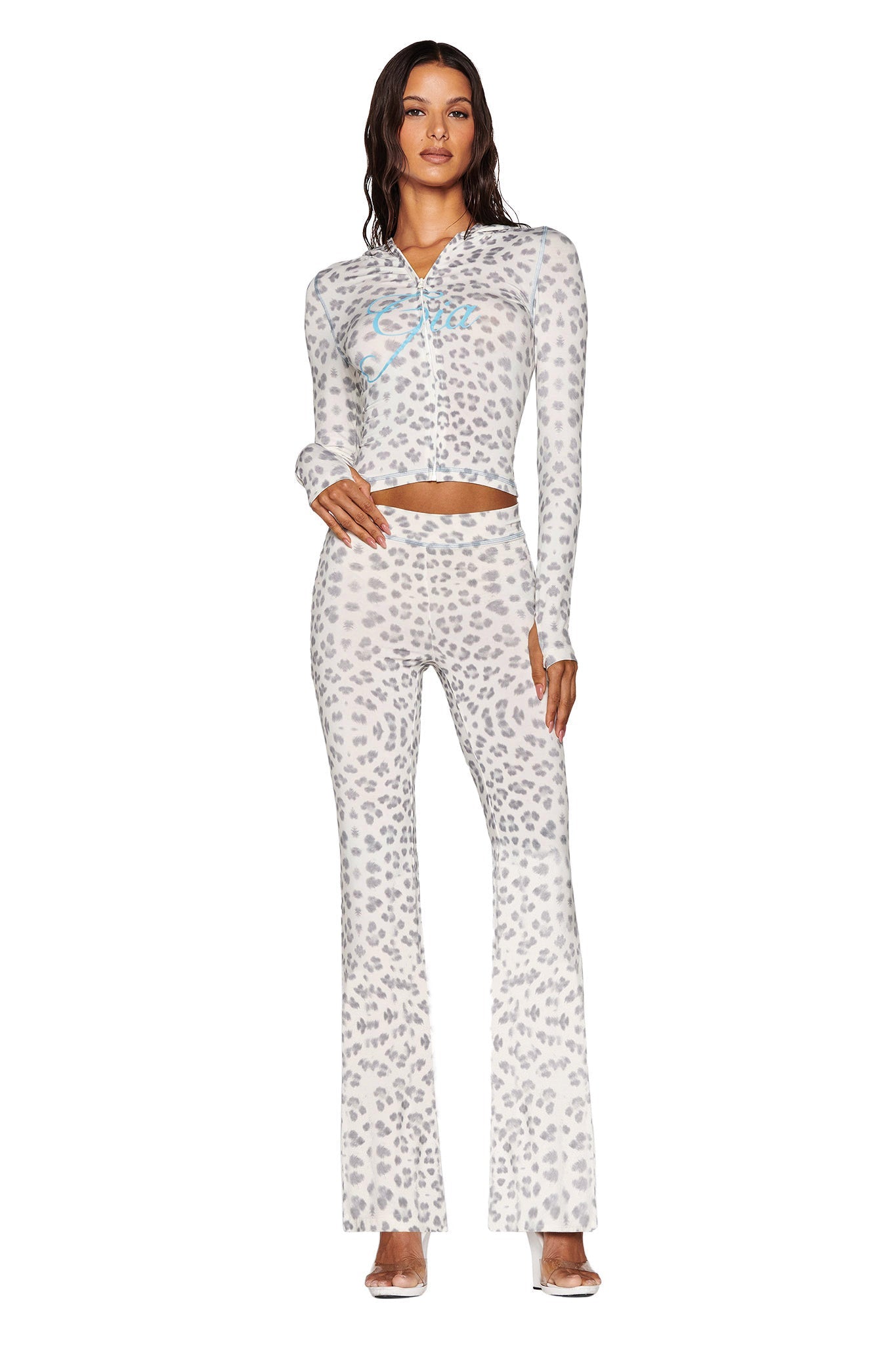 BLARE TRACKPANT - SNOW LEOPARD : WINTER WILD CARD
