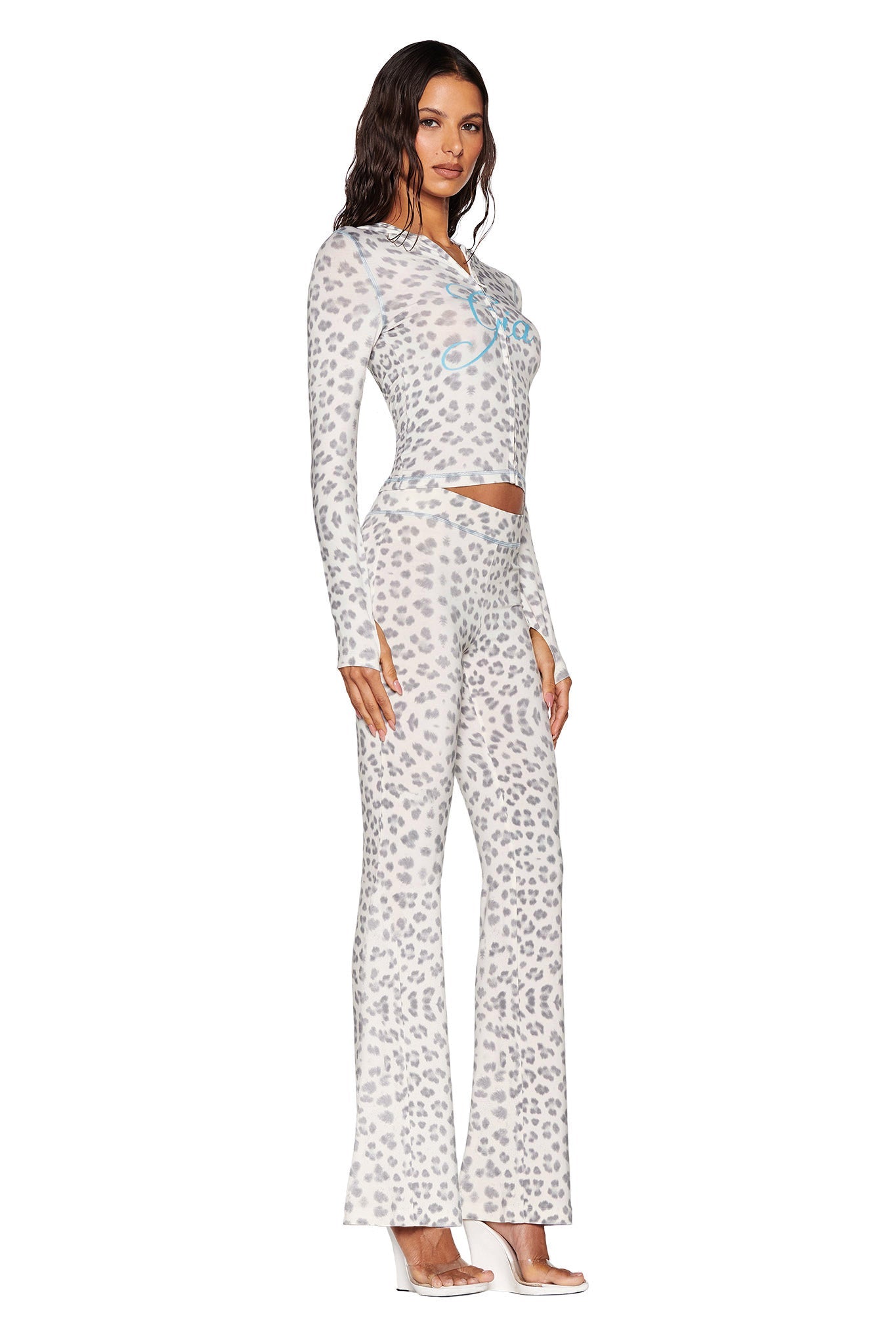 BLARE TRACKPANT - SNOW LEOPARD : WINTER WILD CARD