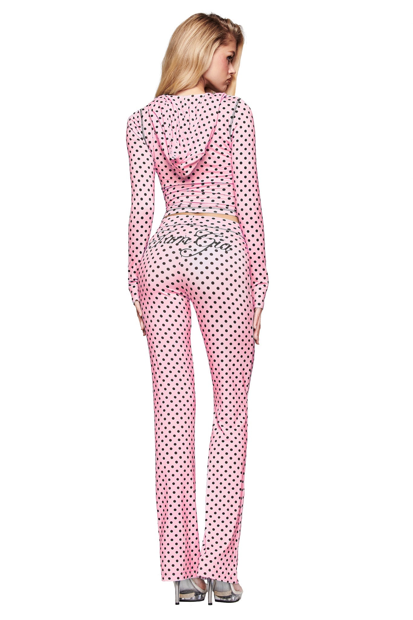 BLARE HOODIE - PINK POLKA DOT