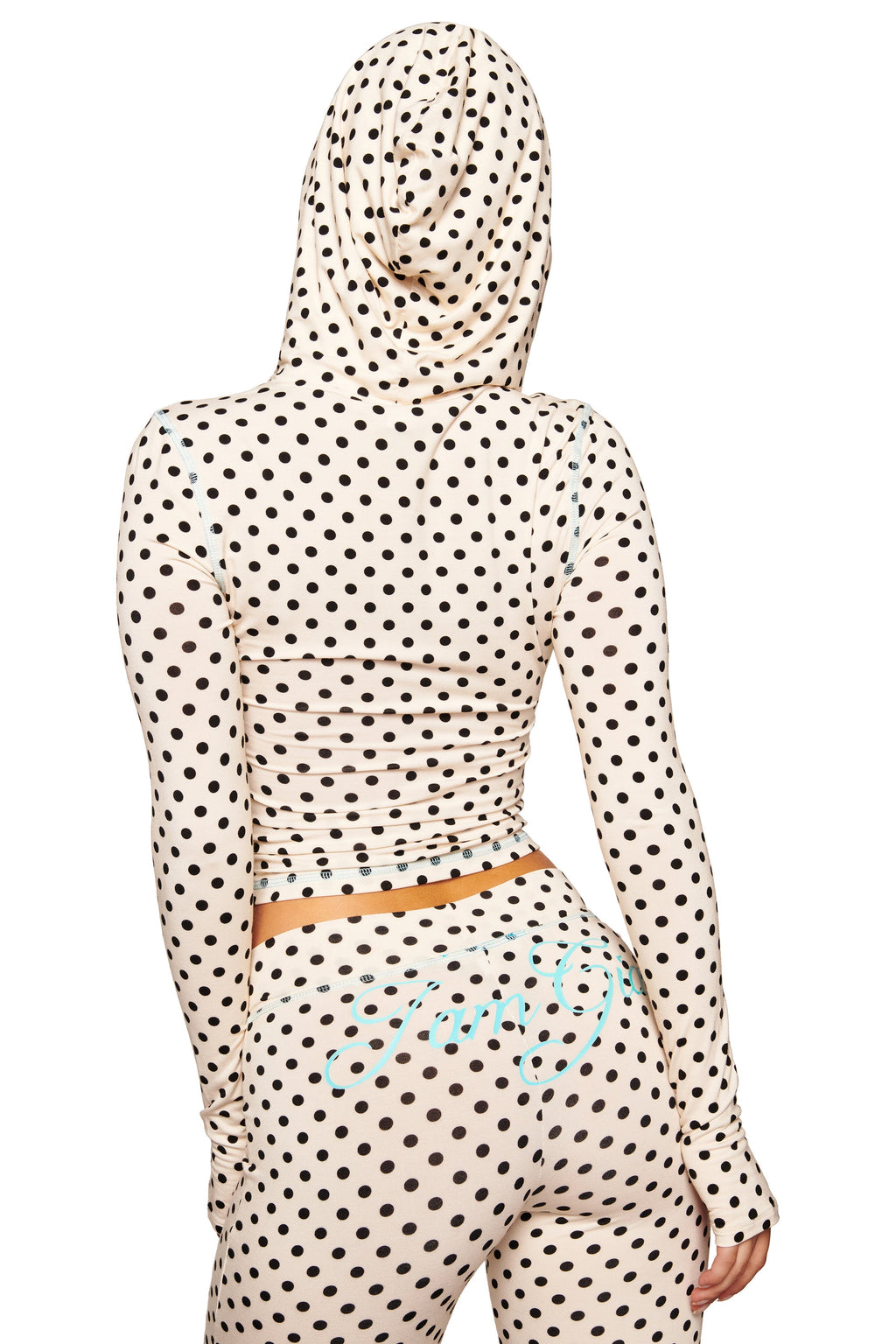 BLARE HOODIE - CREAM POLKA DOT