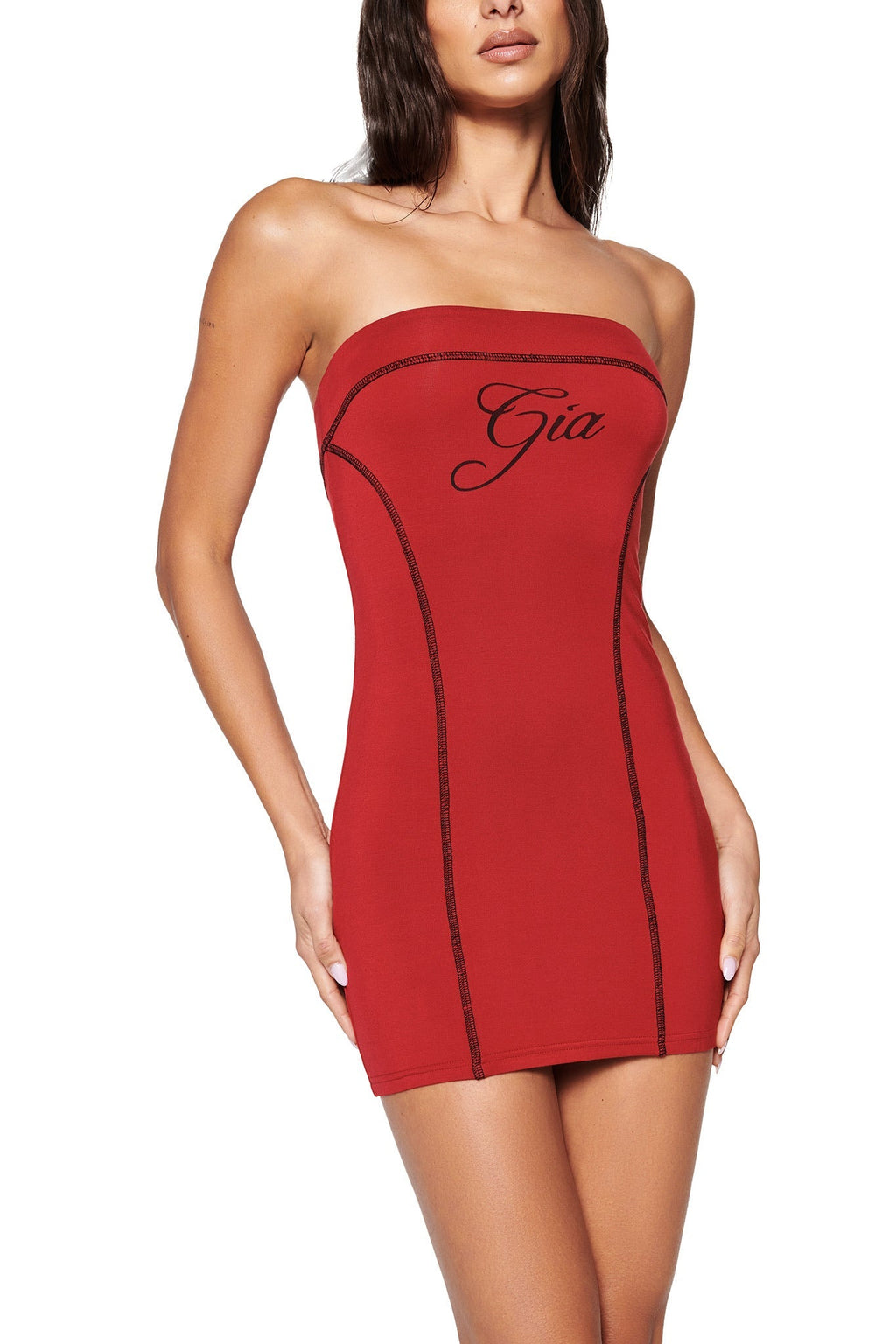 BLARE TUBE MINI DRESS - RED