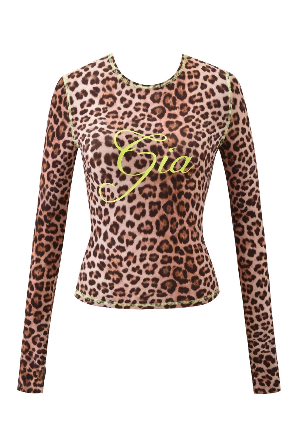 BLARE LONG SLEEVE TOP - LEOPARD