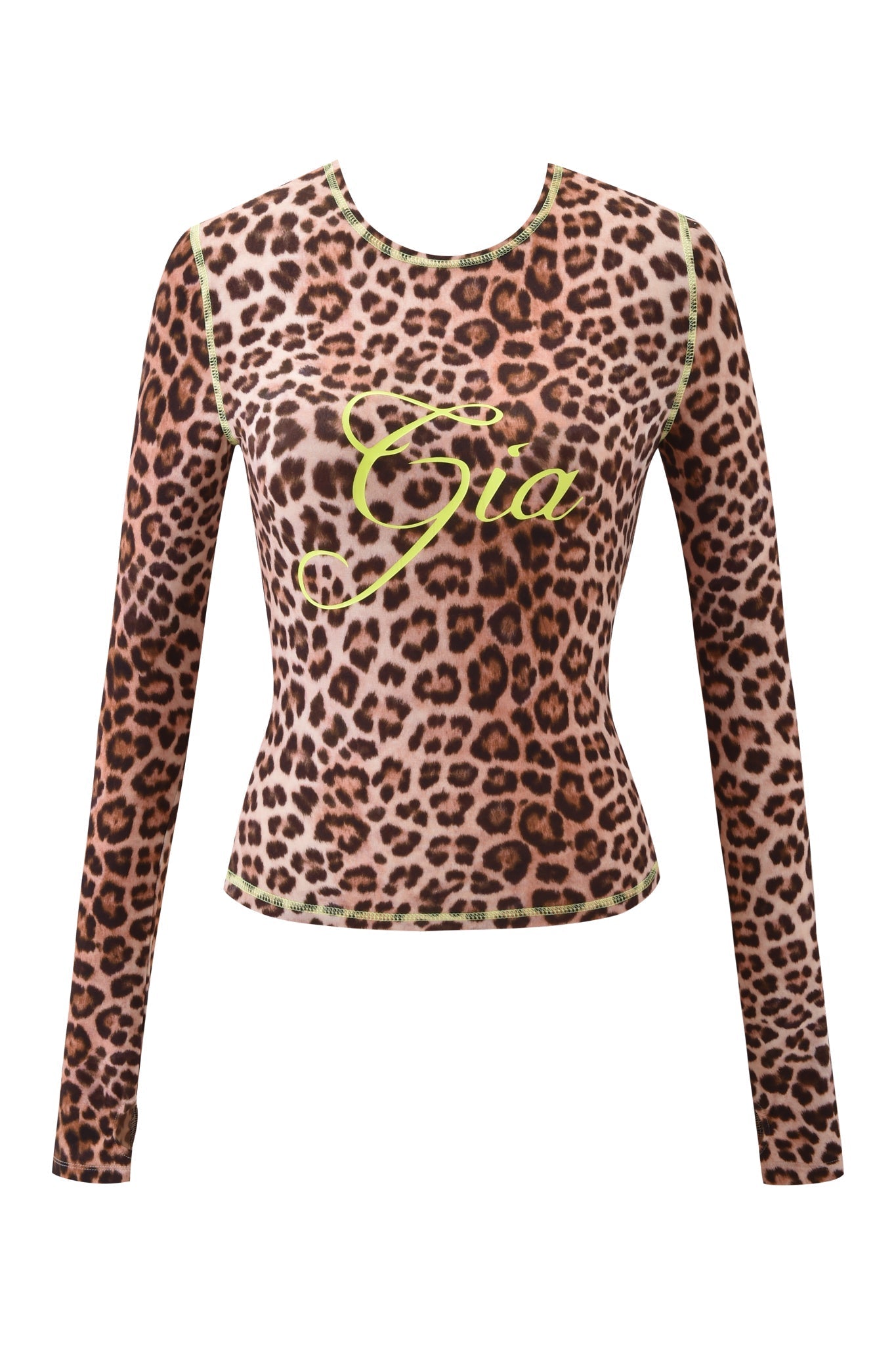 BLARE LONG SLEEVE TOP - LEOPARD