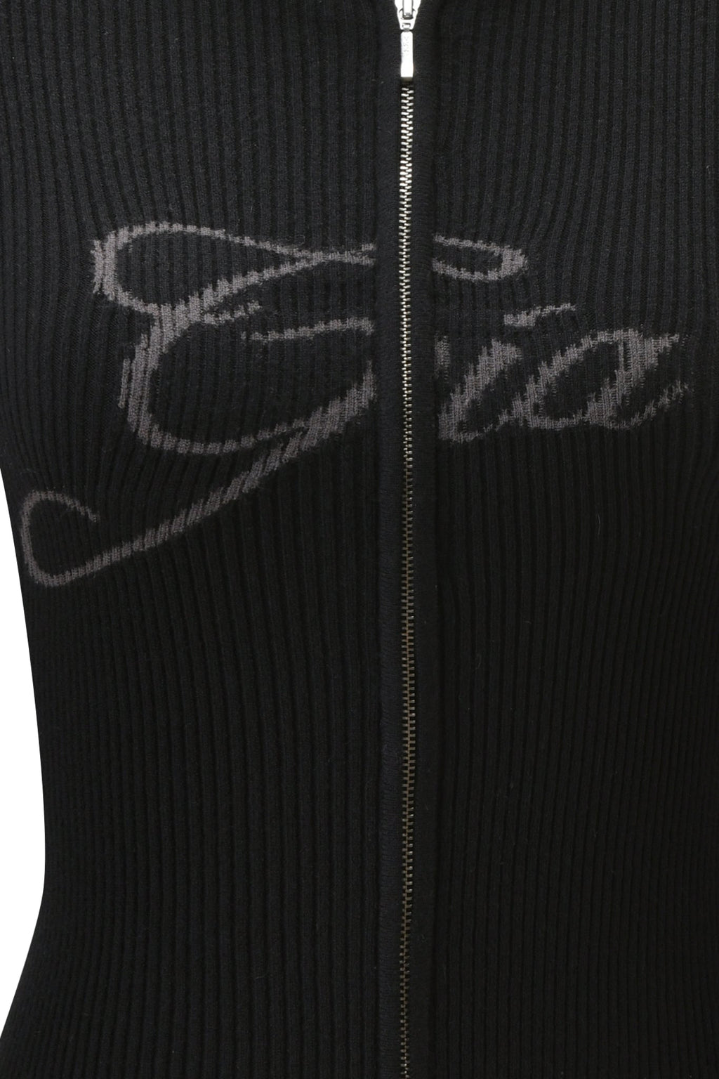 BLARE KNIT HOODIE - BLACK