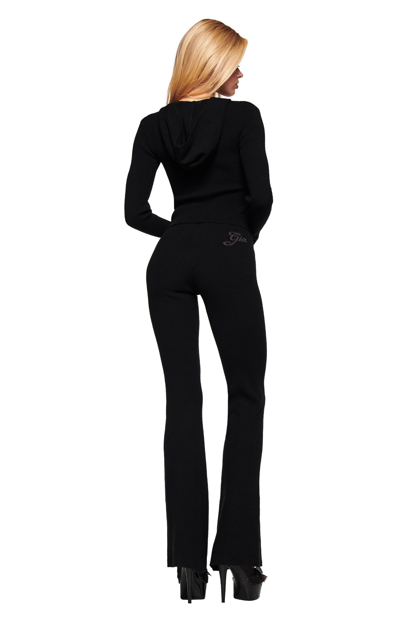 BLARE KNIT TRACKPANT - BLACK