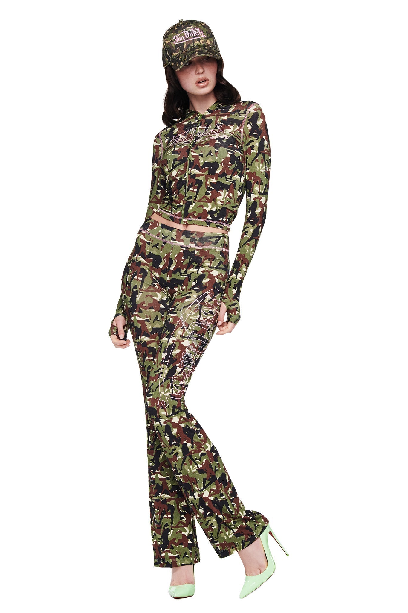 I.AM.GIA X VON DUTCH BLARE TRACKPANT - GIA GIRL CAMO