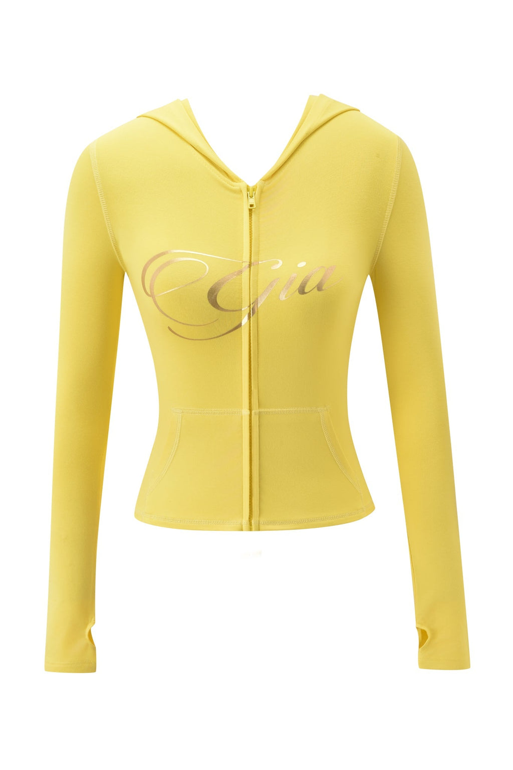 BLARE FORM POCKET HOODIE - YELLOW GOLD FOIL