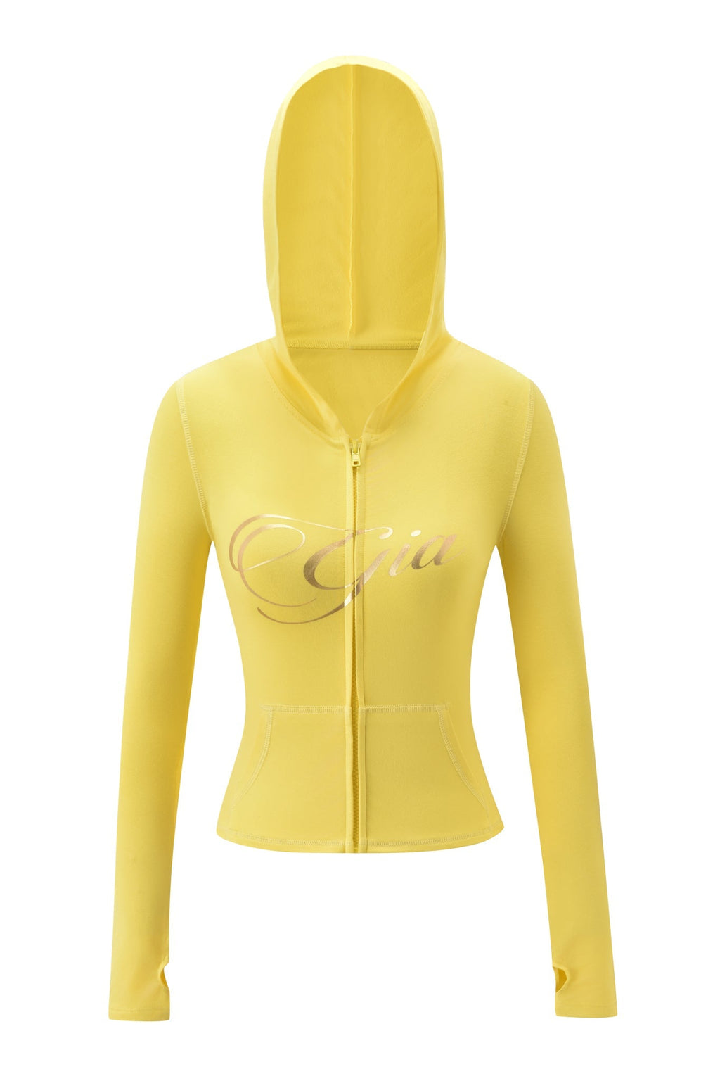 BLARE FORM POCKET HOODIE - YELLOW GOLD FOIL