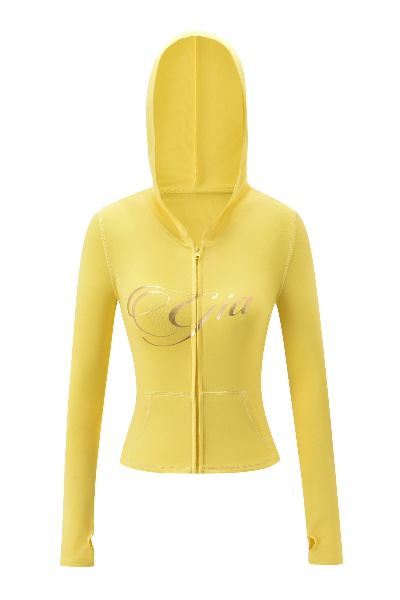 BLARE FORM POCKET HOODIE - YELLOW GOLD FOIL