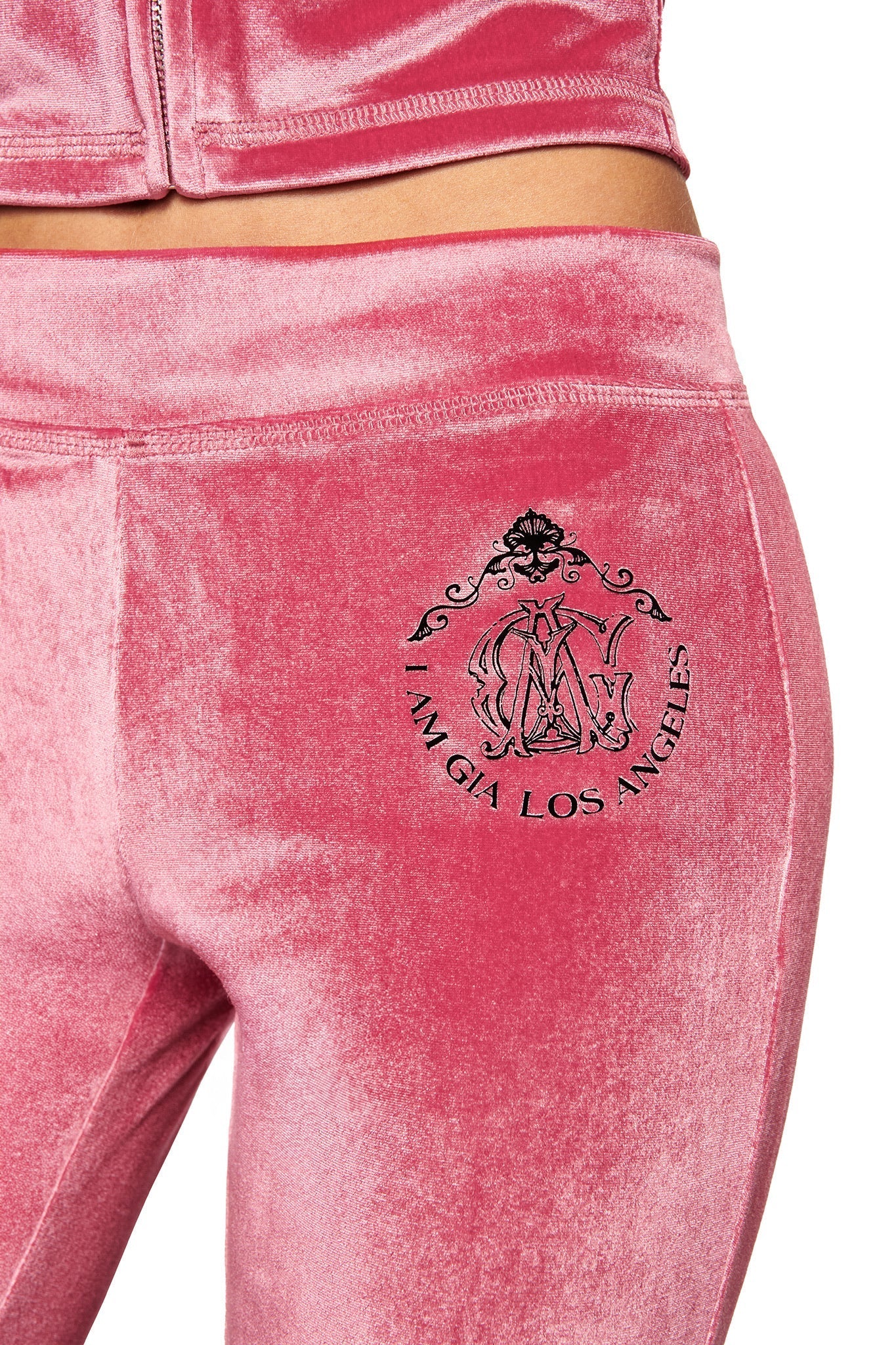 BLARE VELOUR POCKET TRACKPANT - PINK
