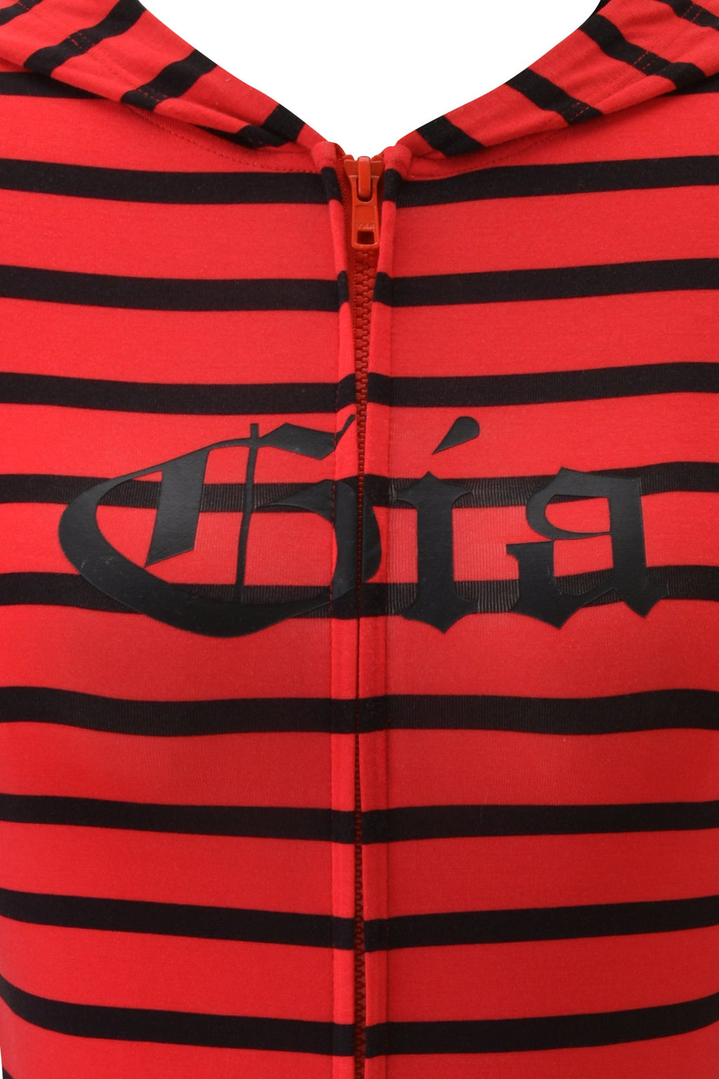 BLARE HOODIE - RED AND BLACK STRIPE