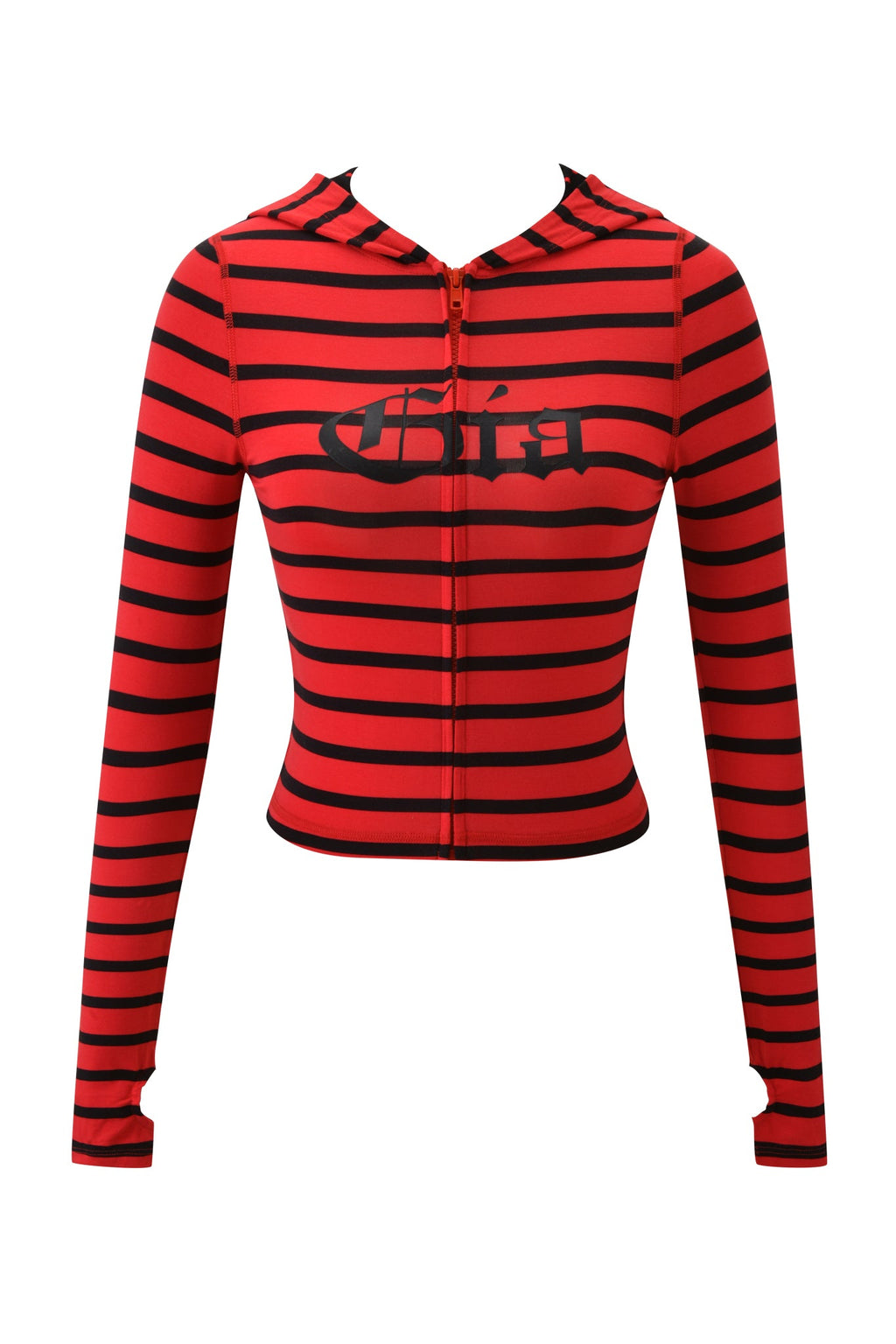 BLARE HOODIE - RED AND BLACK STRIPE