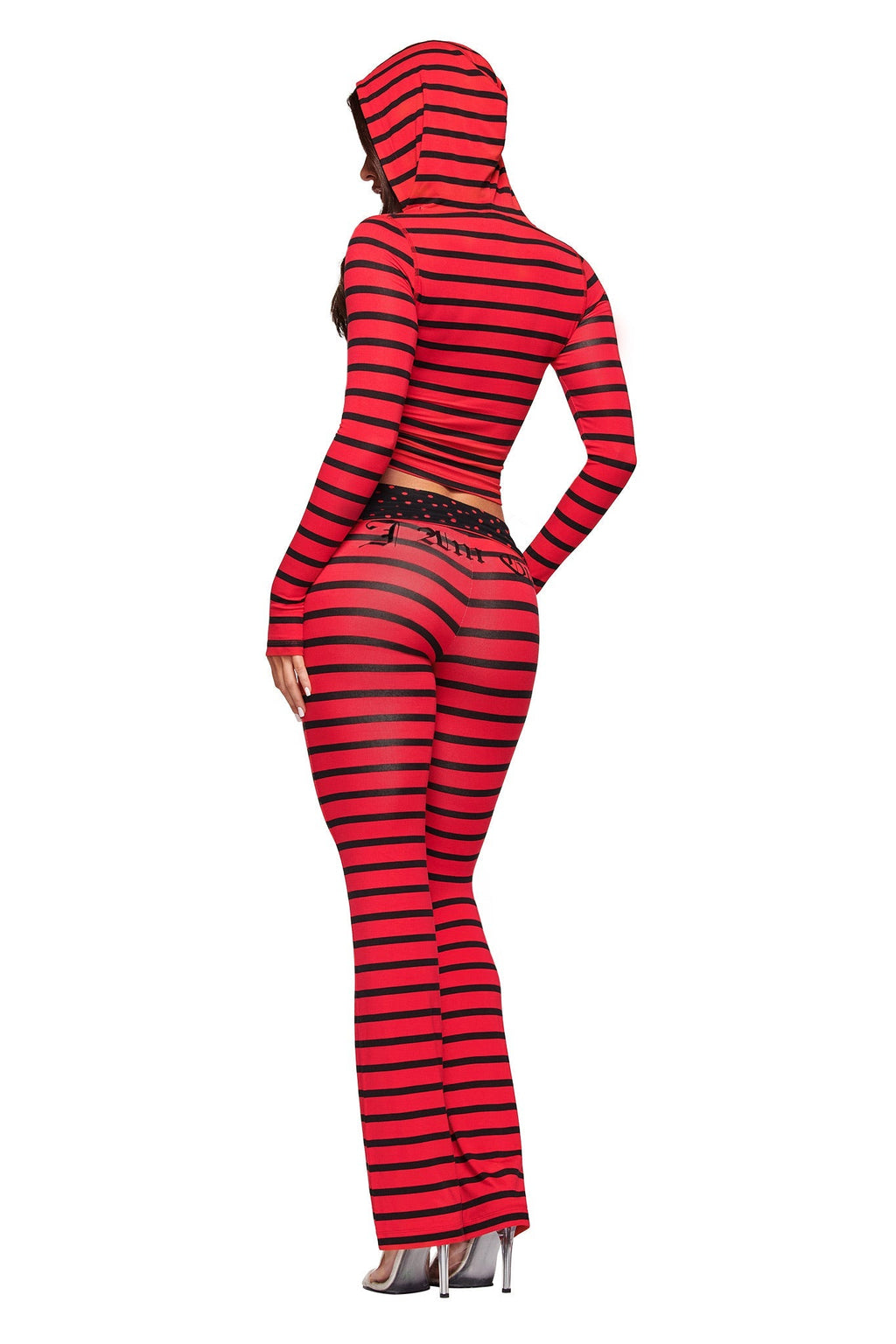 BLARE HOODIE - RED AND BLACK STRIPE