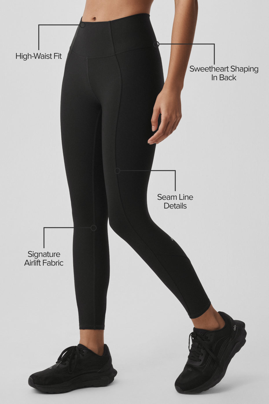 Airlift High-Waist 7/8 Fine Line Legging - Black