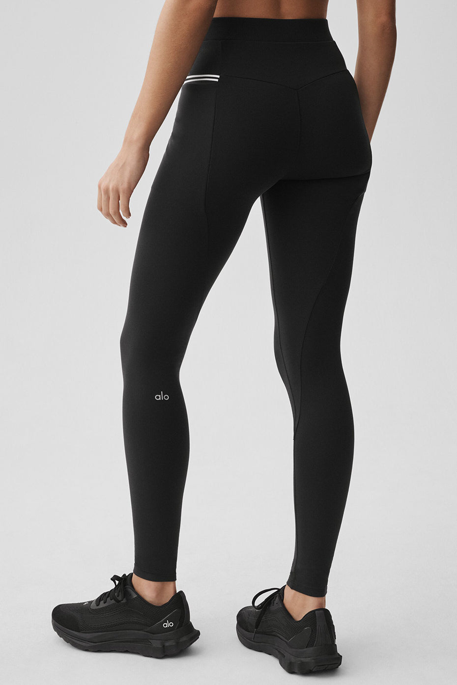 Airbrush High-Waist Fast Track Legging - Black/White