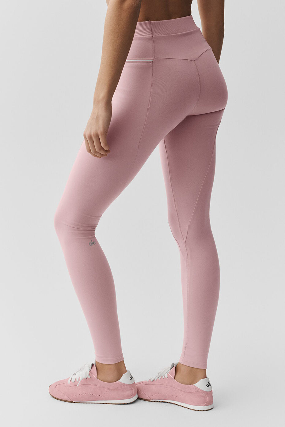 Airbrush High-Waist Fast Track Legging - Vintage Pink/White