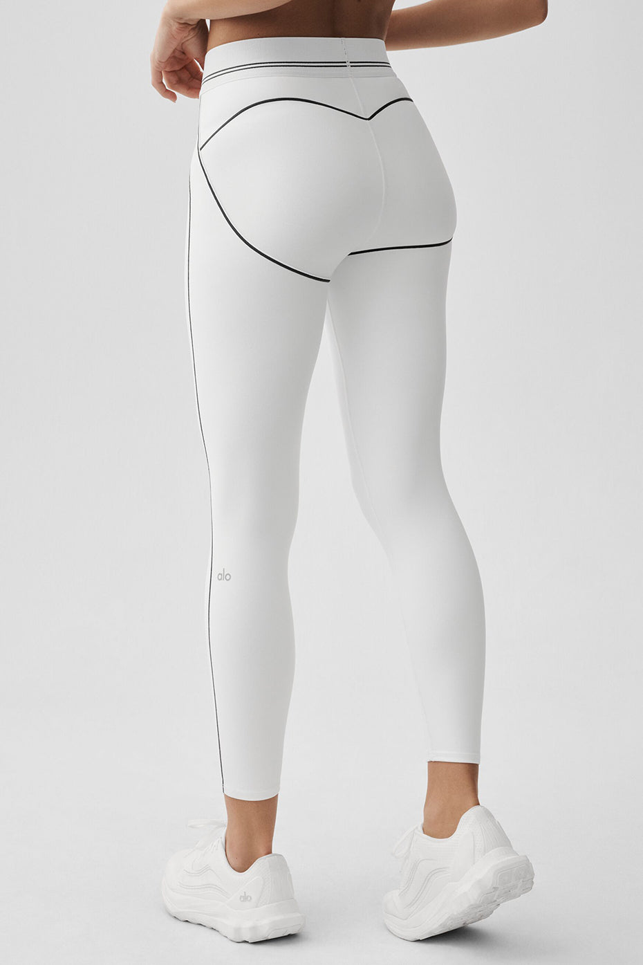 Airbrush High-Waist 7/8 Heart Throb Legging - White/Black