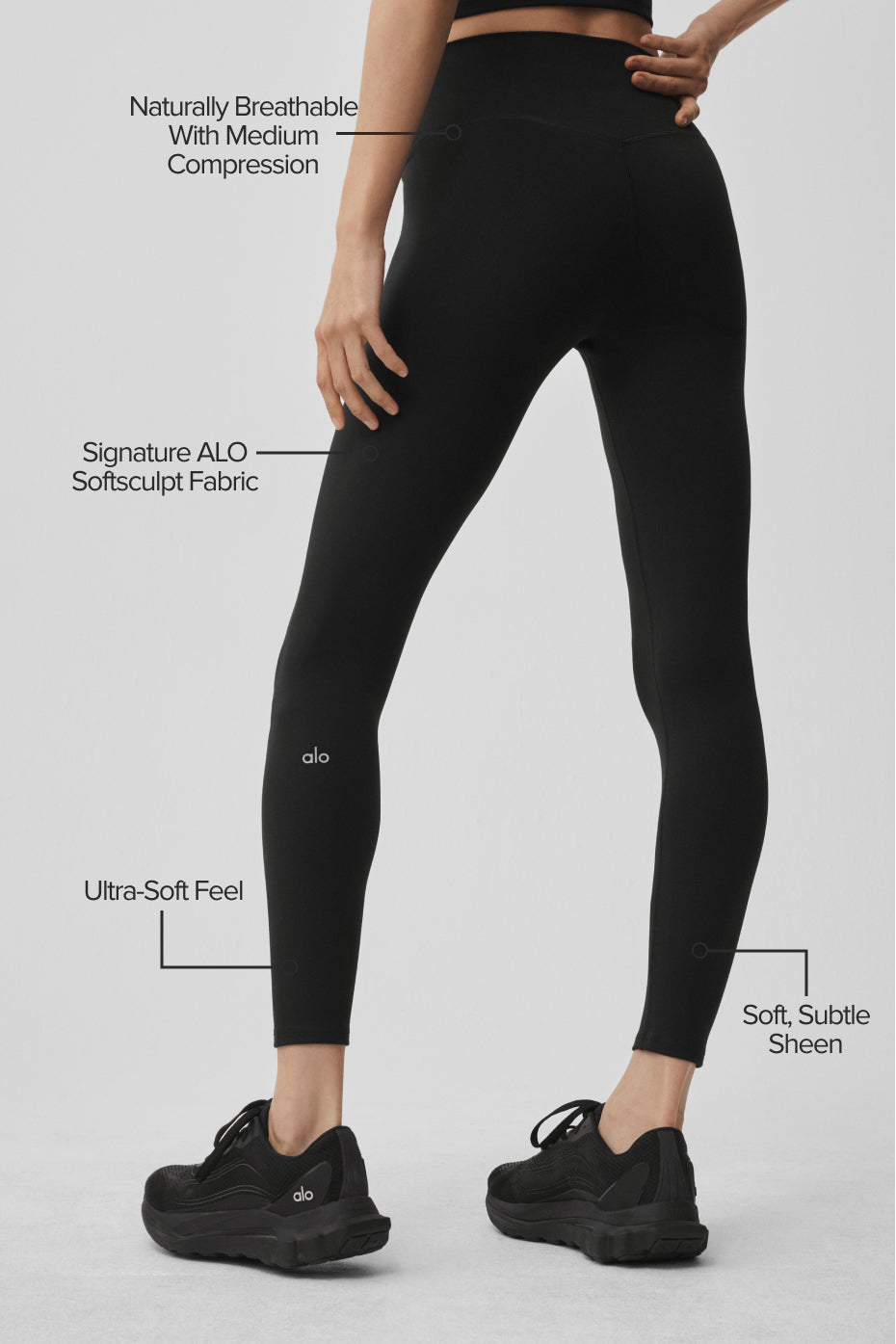 ALO Softsculpt High-Waist 7/8 Legging - Black