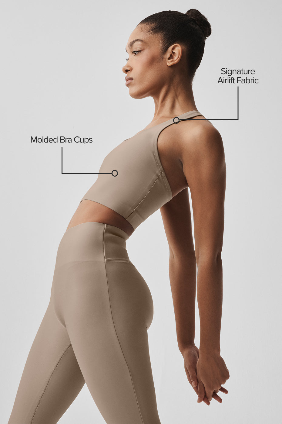 Airlift Super Sleek Bra Tank - Gravel