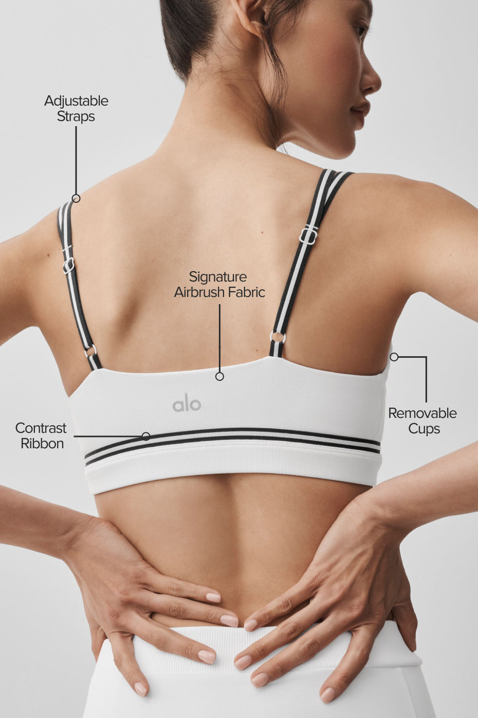 Airbrush Fast Track Bra - White/Black