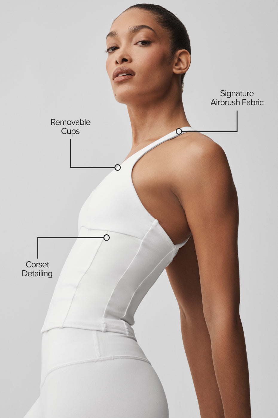 Airbrush Sparks Fly Corset Tank - White