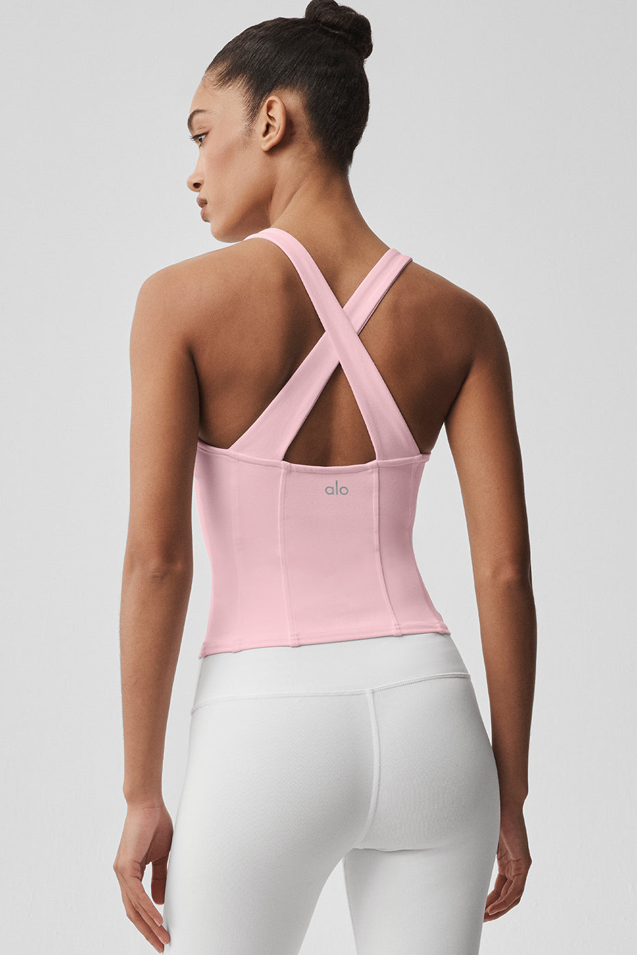 Airbrush Sparks Fly Corset Tank - Vintage Pink