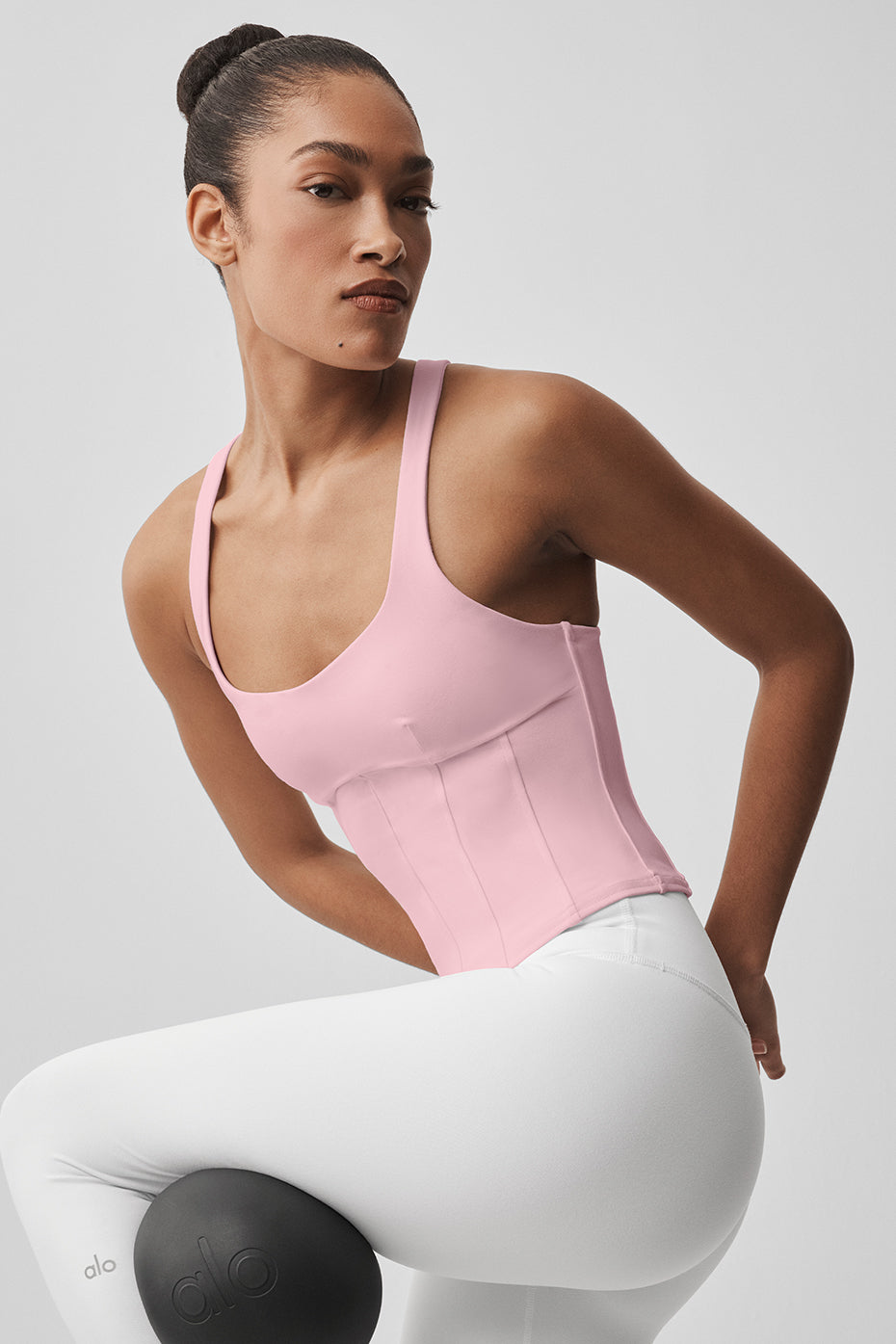 Airbrush Sparks Fly Corset Tank - Vintage Pink